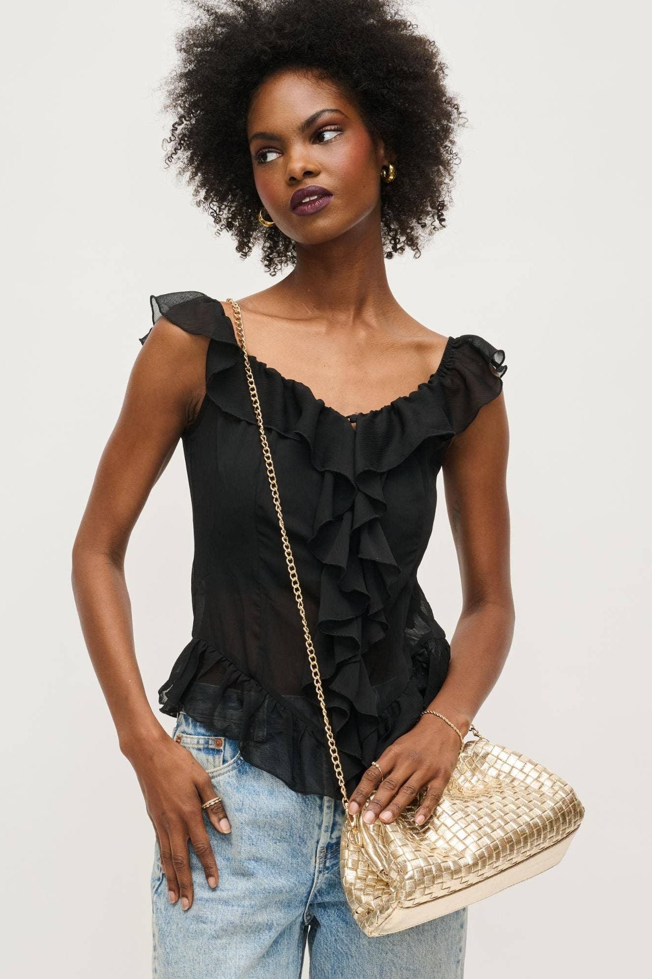 Tate Woven Frame Clutch