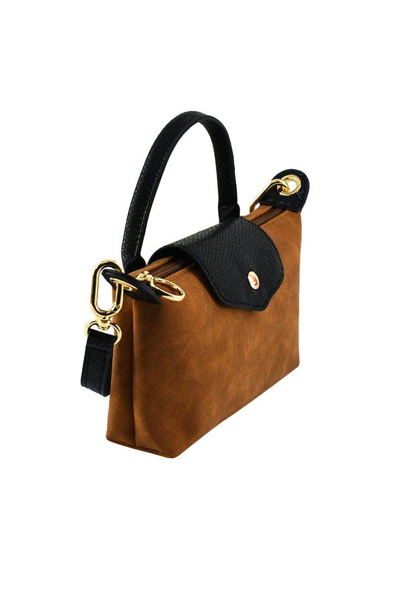 SU781 Faux Suede Mini Crossbody Bag