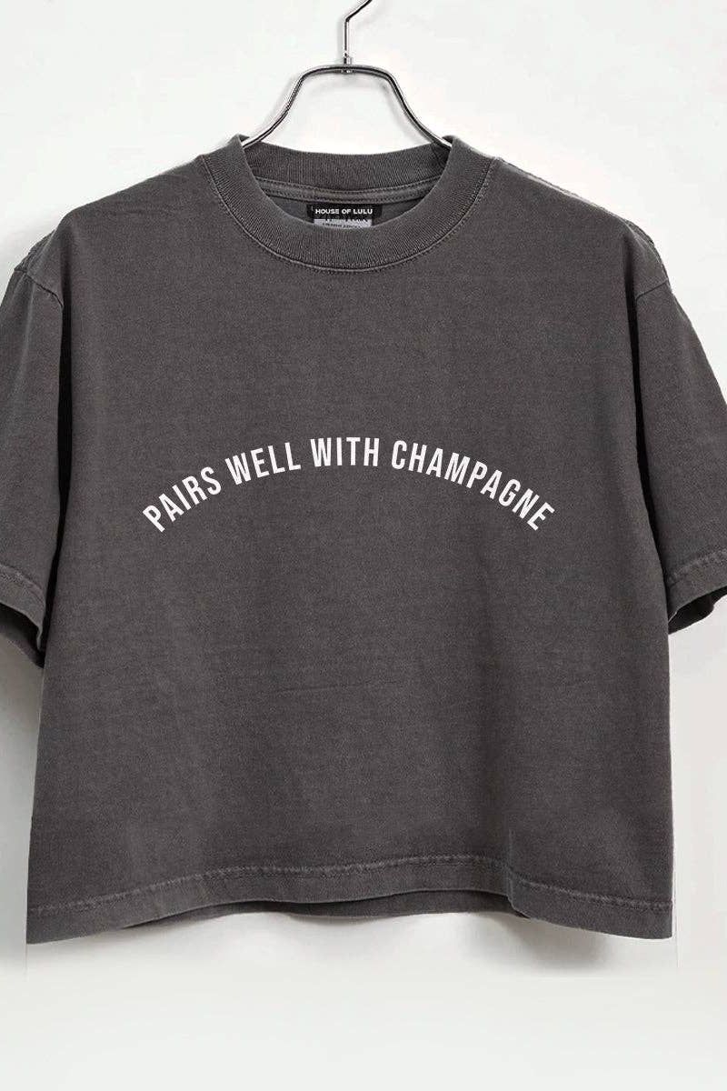Pairs Well with Champagne® Crop Tee