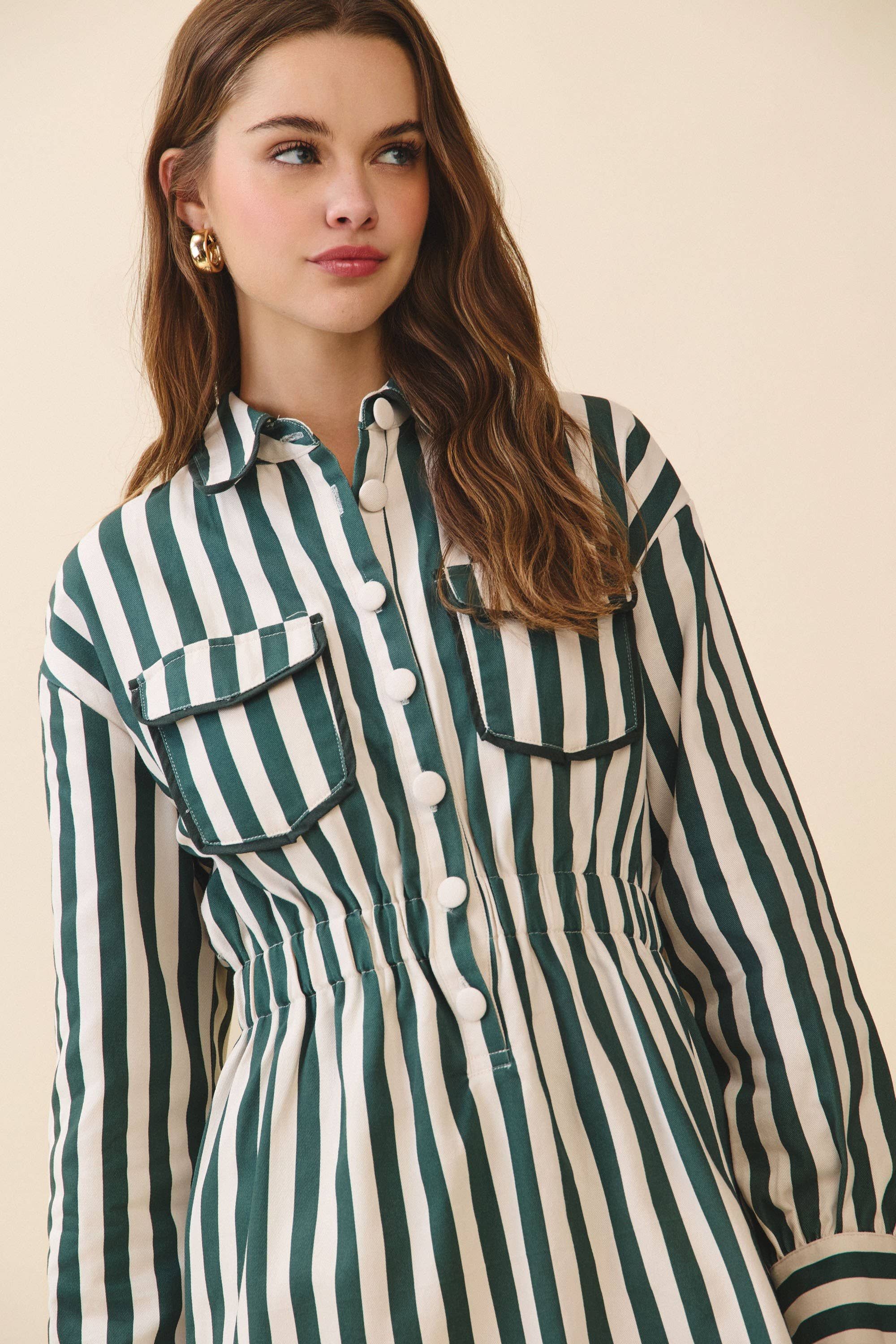 Sierra II Striped Shirt Dress