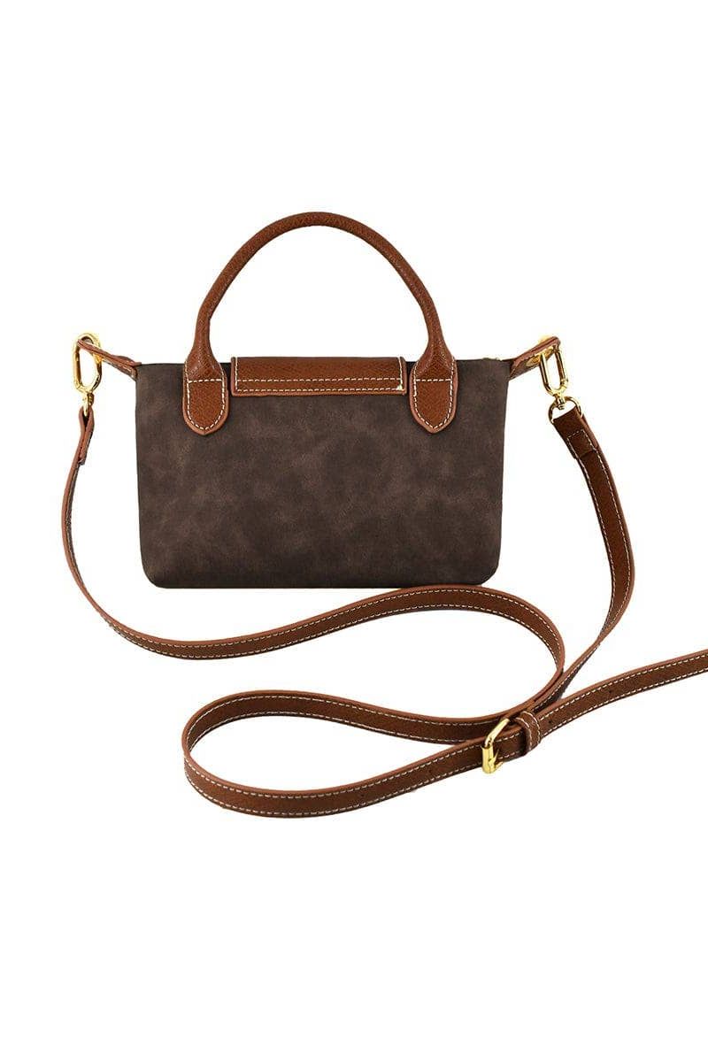 SU781 Faux Suede Mini Crossbody Bag