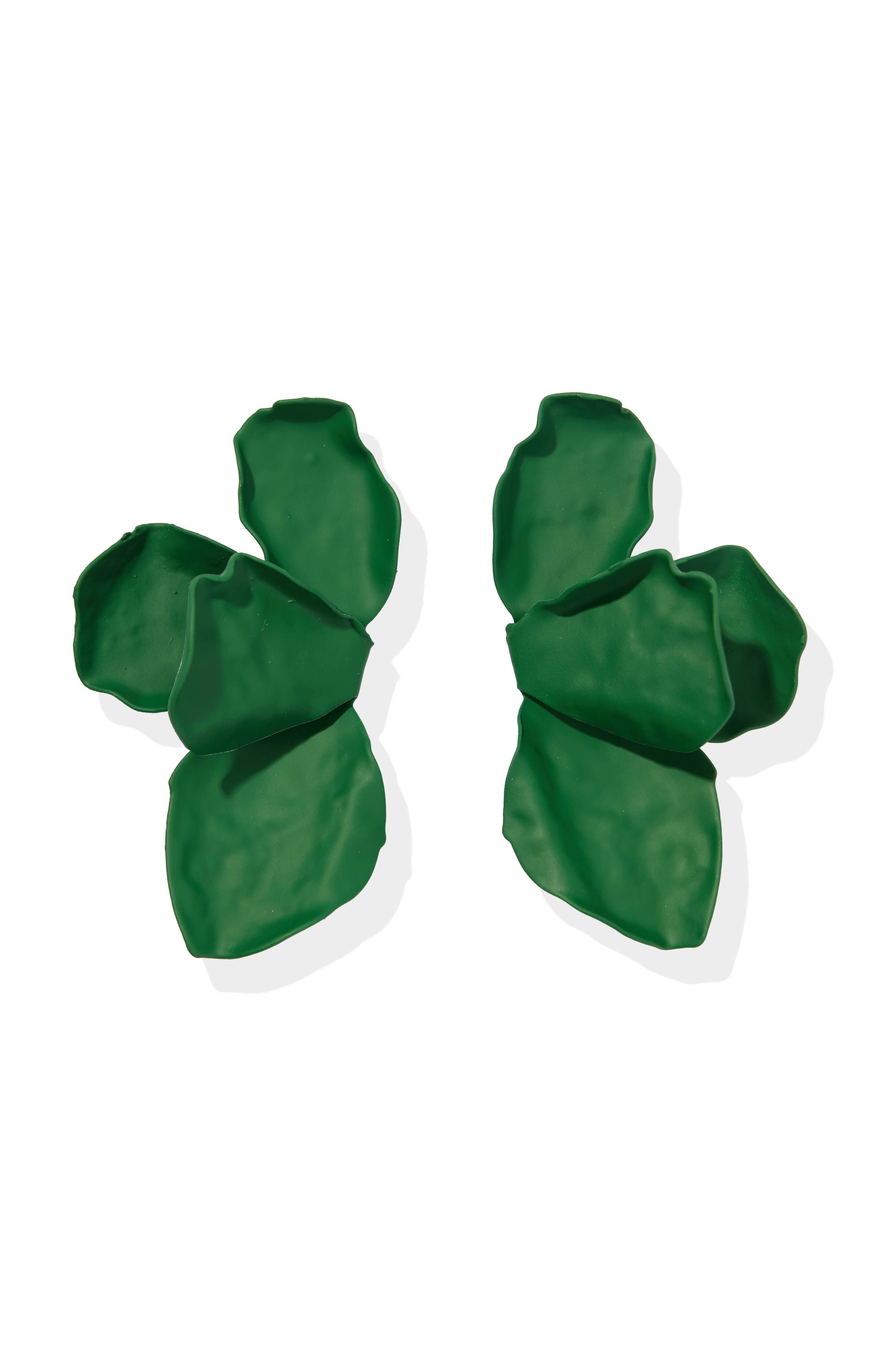 Eden Statement Earrings - Green