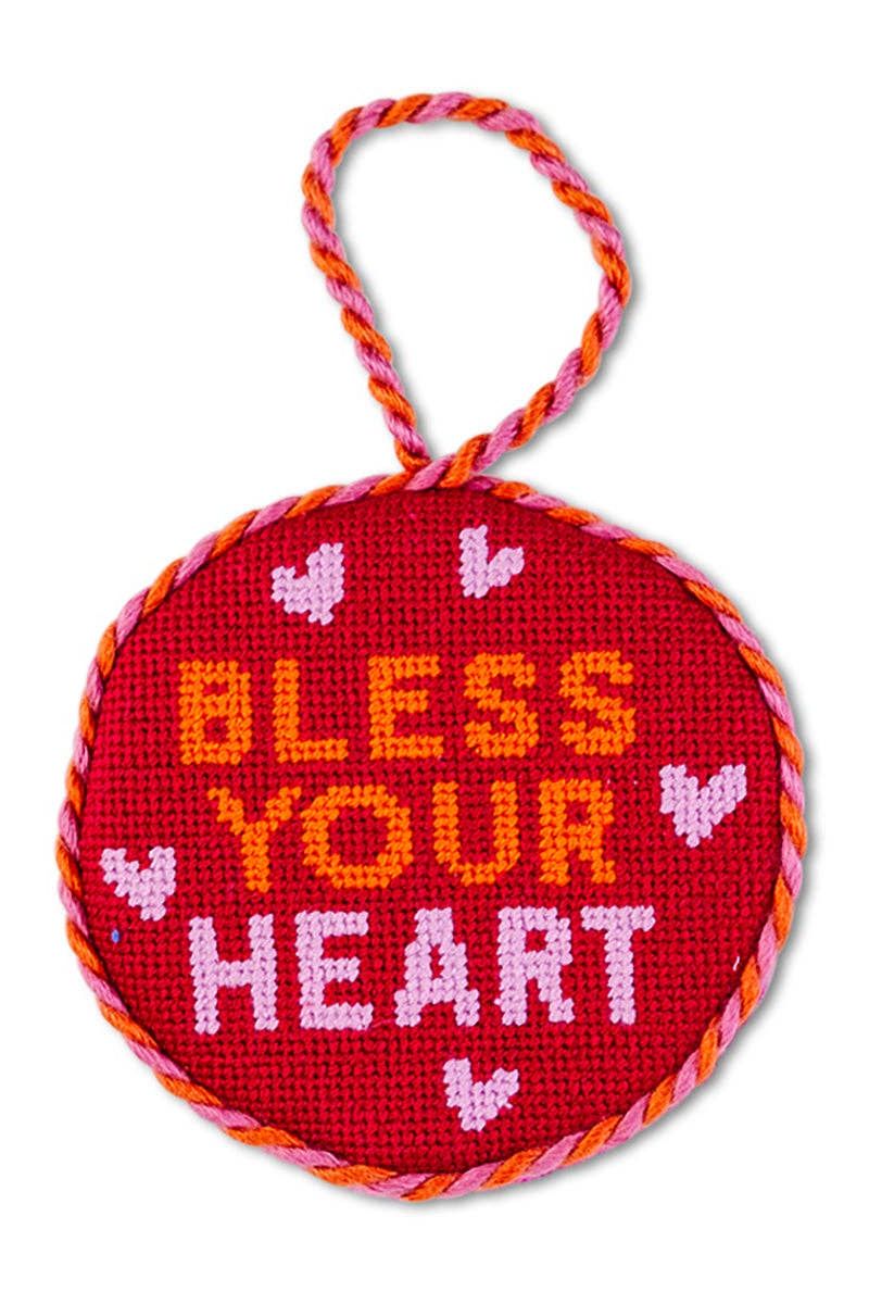 Needlepoint Ornament - Bless your Heart