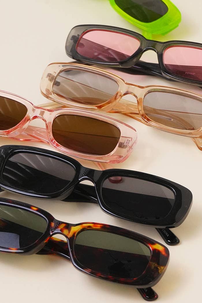 Rectangle Acetate Fashion Assorted Sunglasses