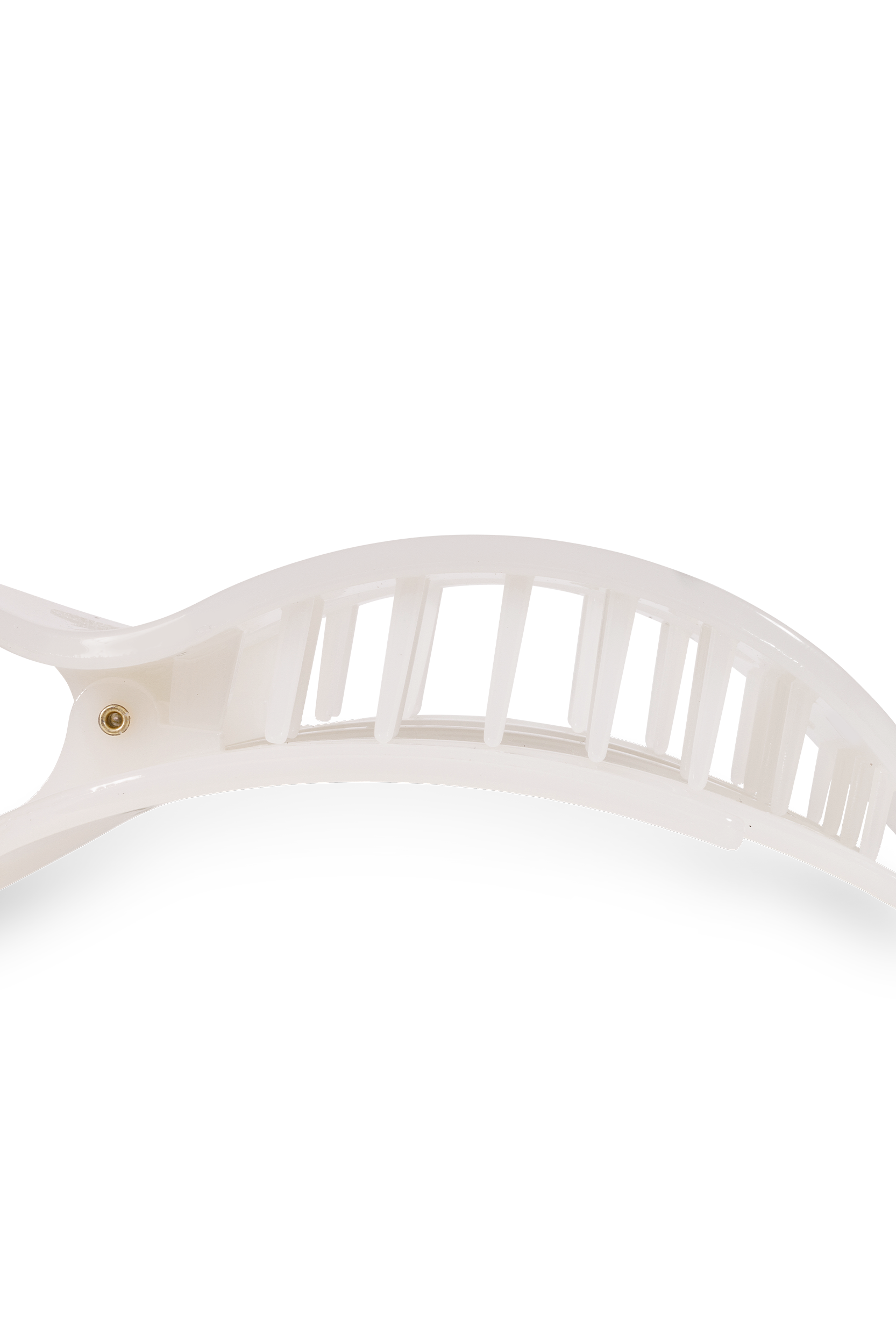 Round Flat Hair Clip | Large | Coconut White