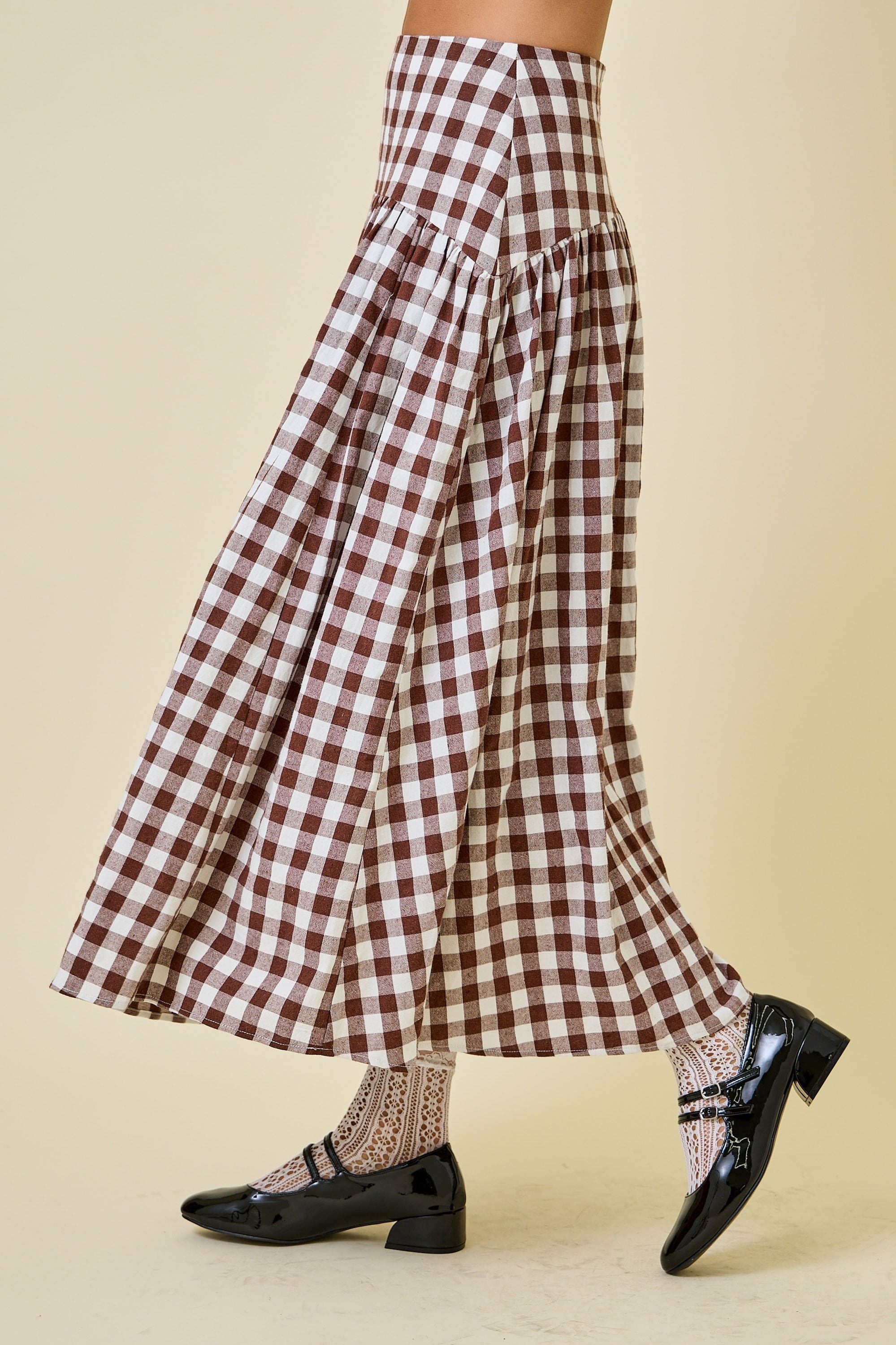 Gingham Maxi Skirt