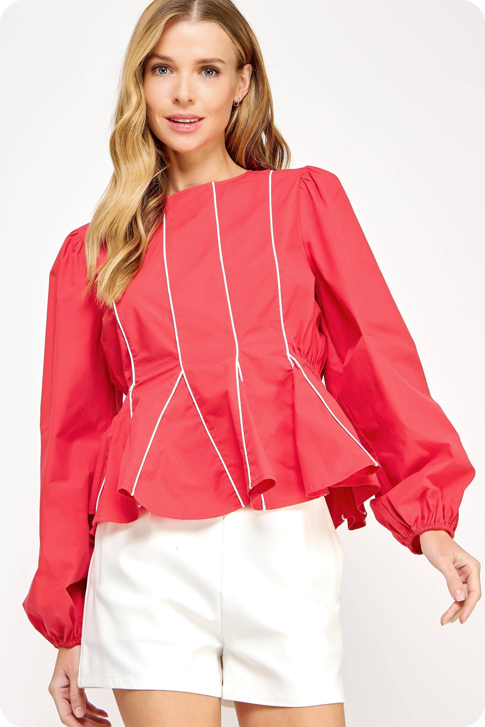 Contrast Piping Detail Top