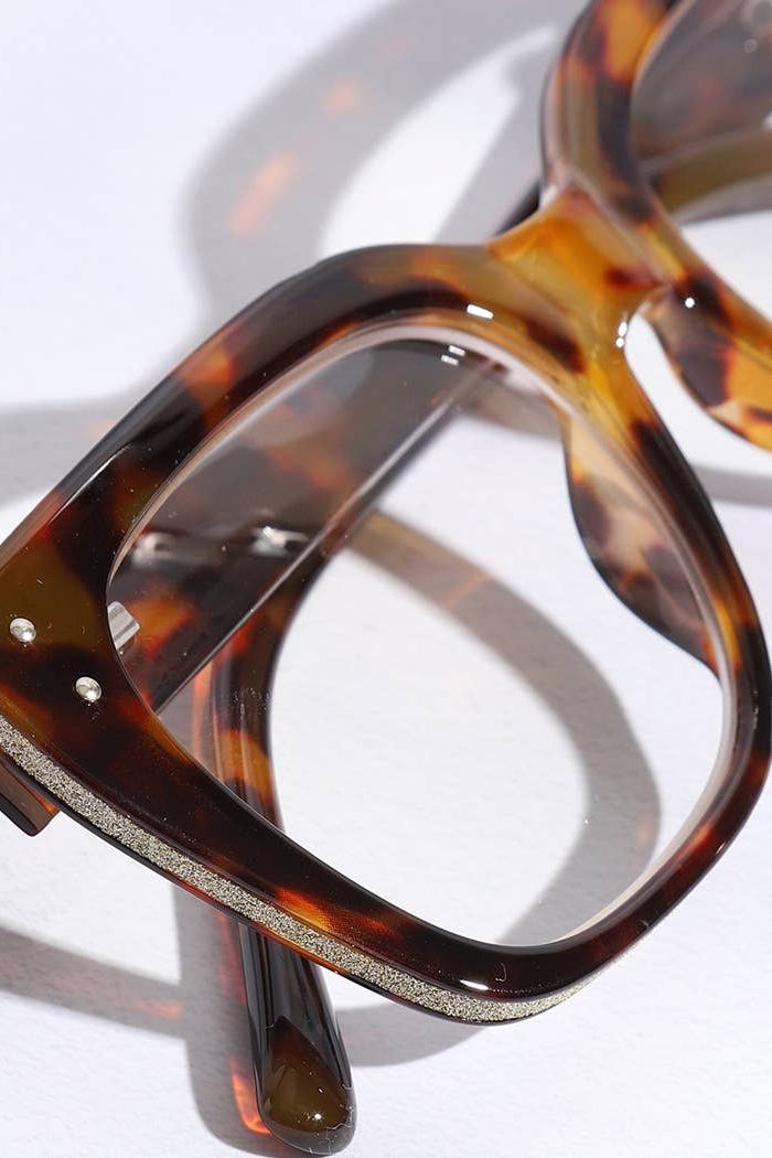 Wide Frame Glitter Side Fashion Reading Glasses