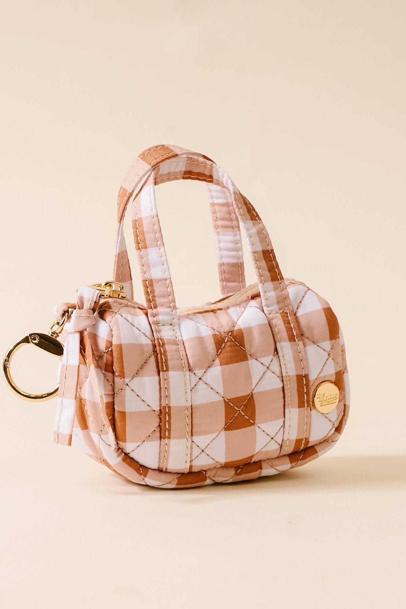 Itty Bitty Duffle Bag Charm-Maple Gingham