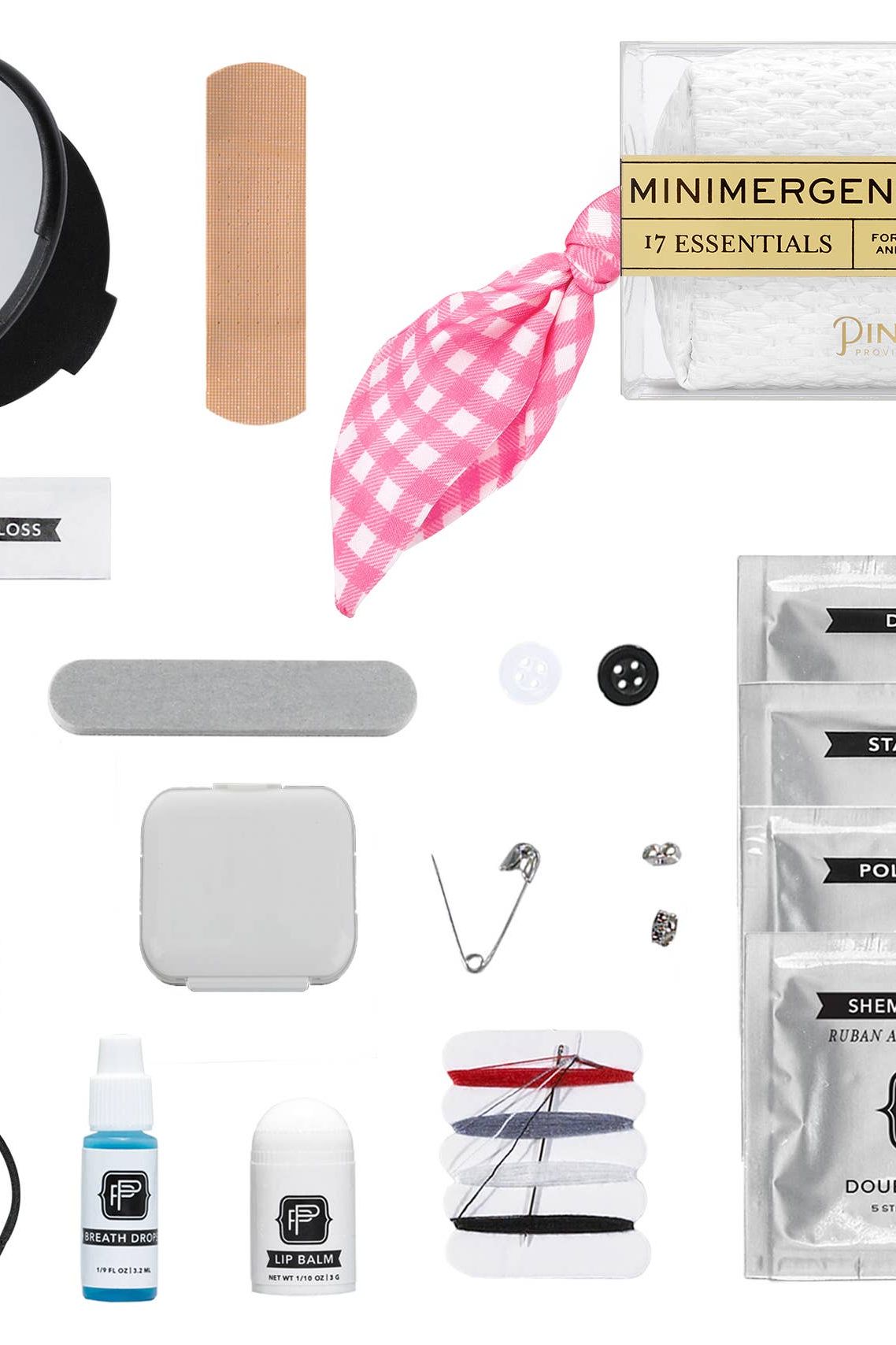 Gingham Scarf Minimergency Kit