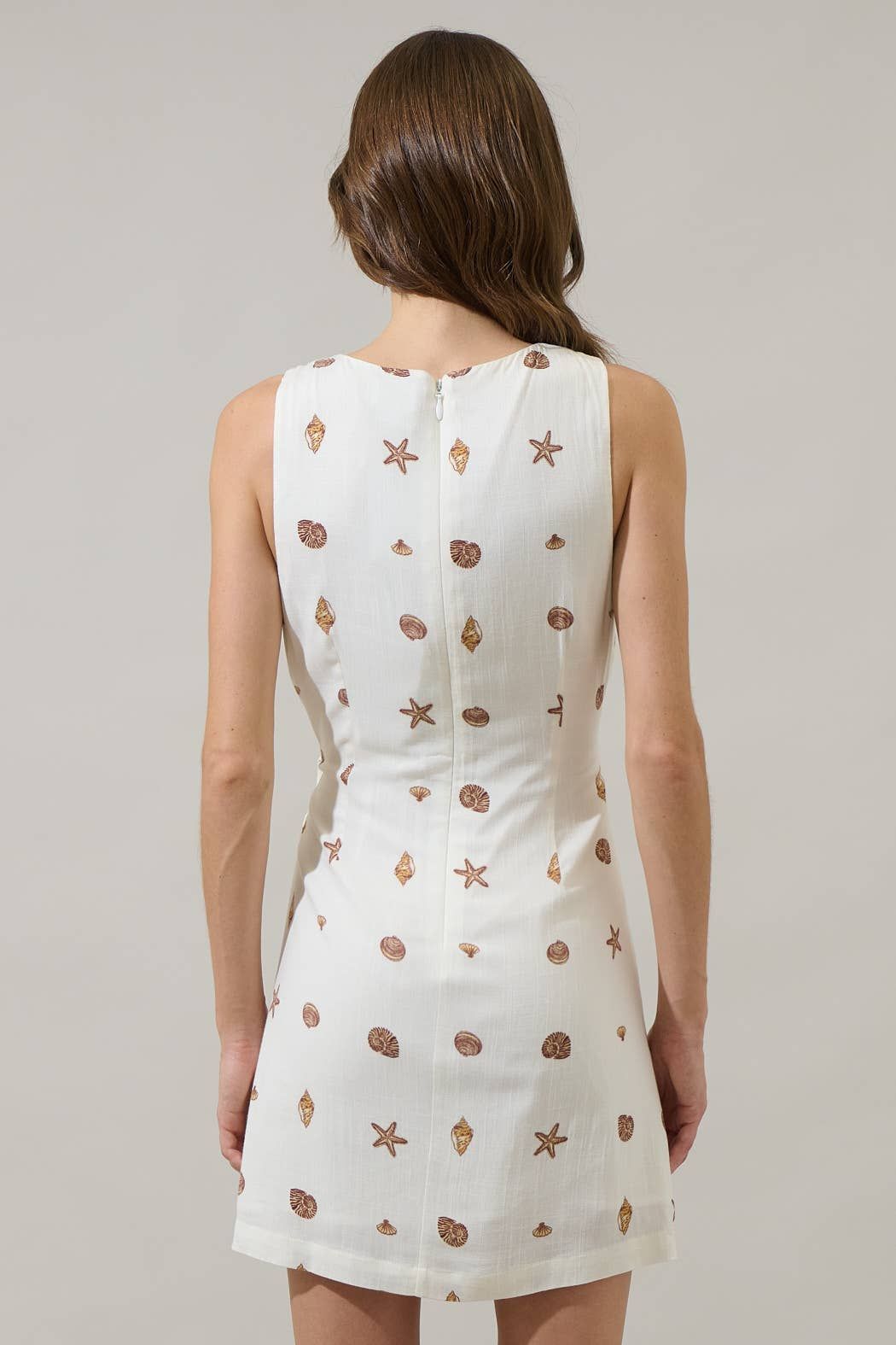 Cerise Shells Wrap Mini Dress