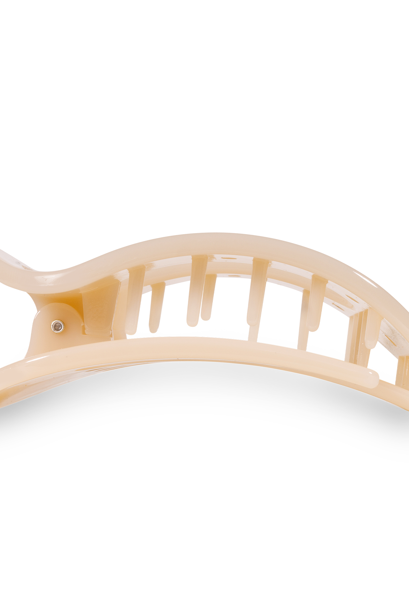 Round Flat Hair Clip | Medium | Almond Beige