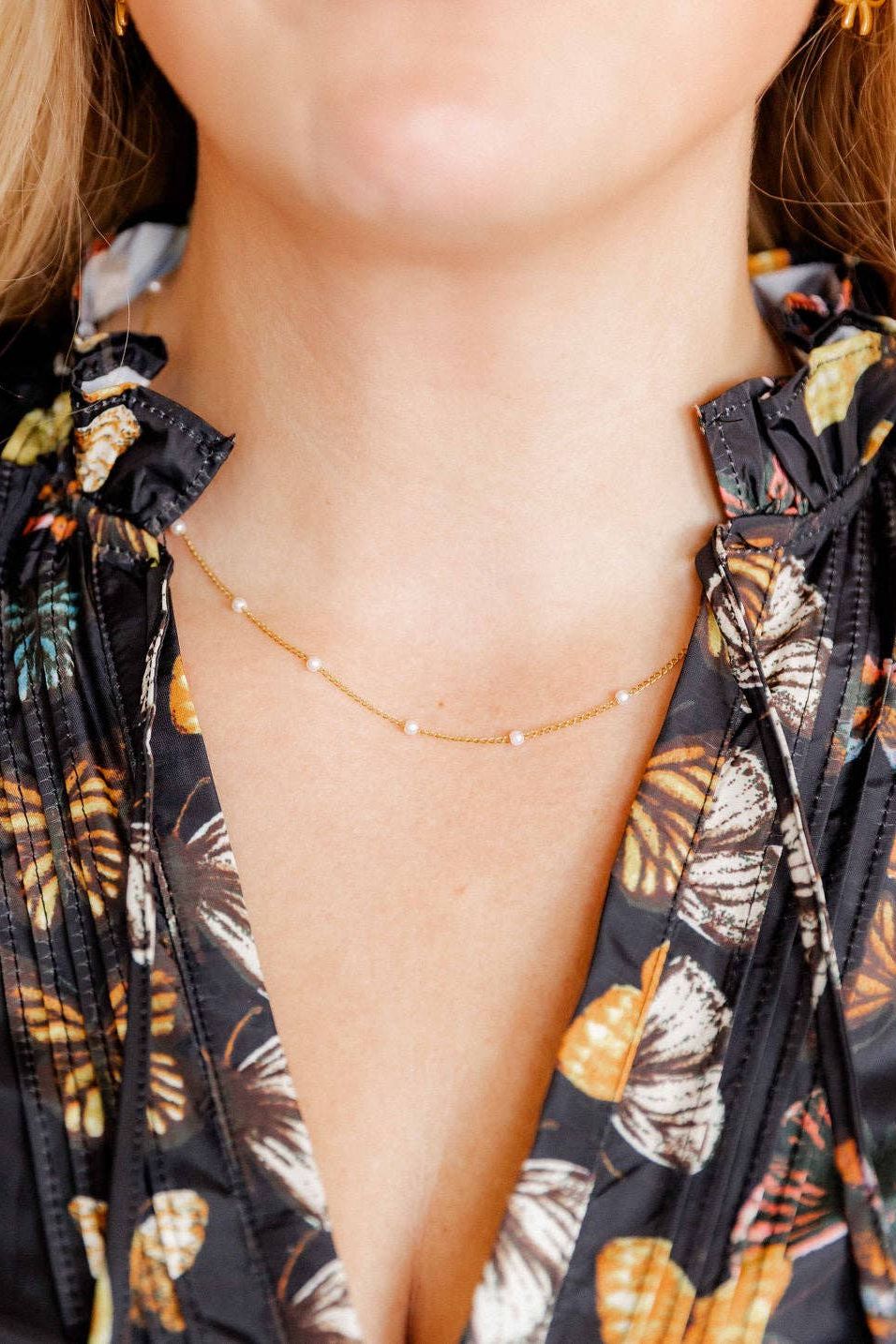 Necklace - Dabney - Pearl