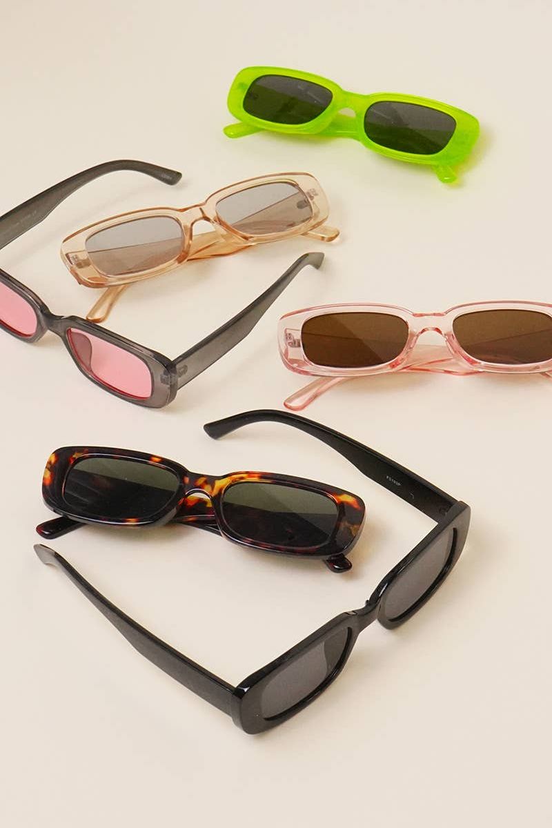 Rectangle Acetate Fashion Assorted Sunglasses