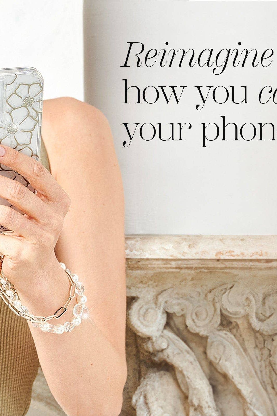 Crystal Pearl Phone Charm