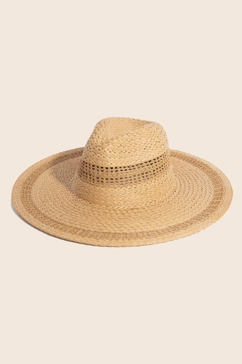 Boho Flat Brim Straw Hat