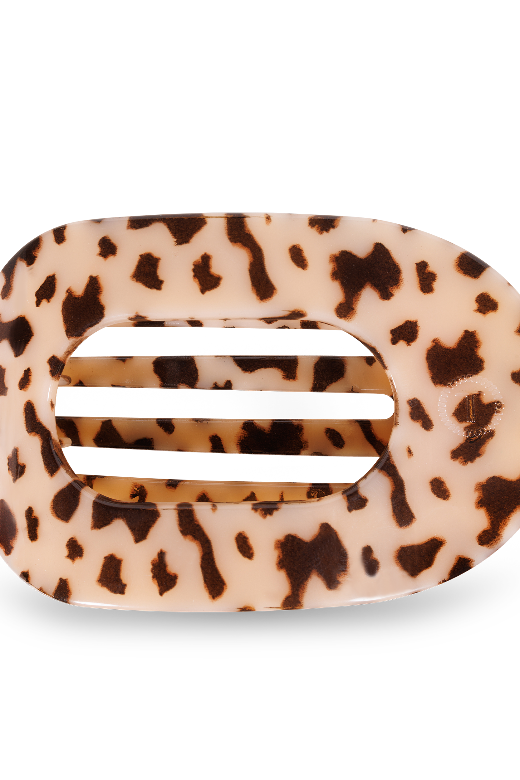 Round Flat Hair Clip | Large | Blonde Tortoise