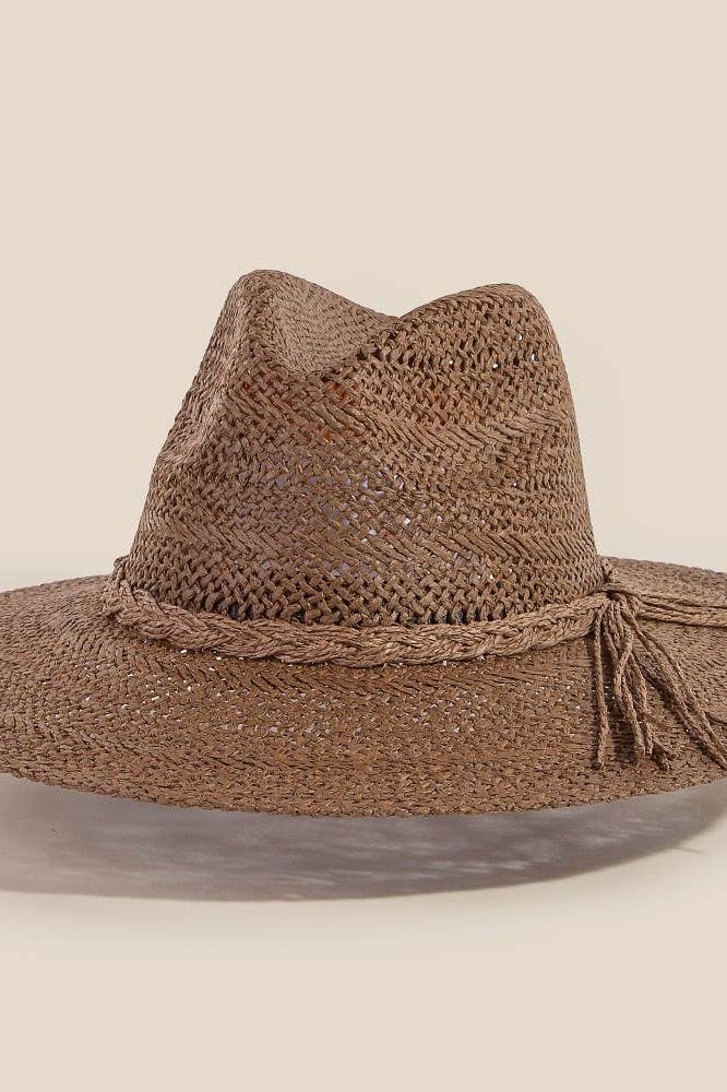 Braided Rope Band Straw Hat