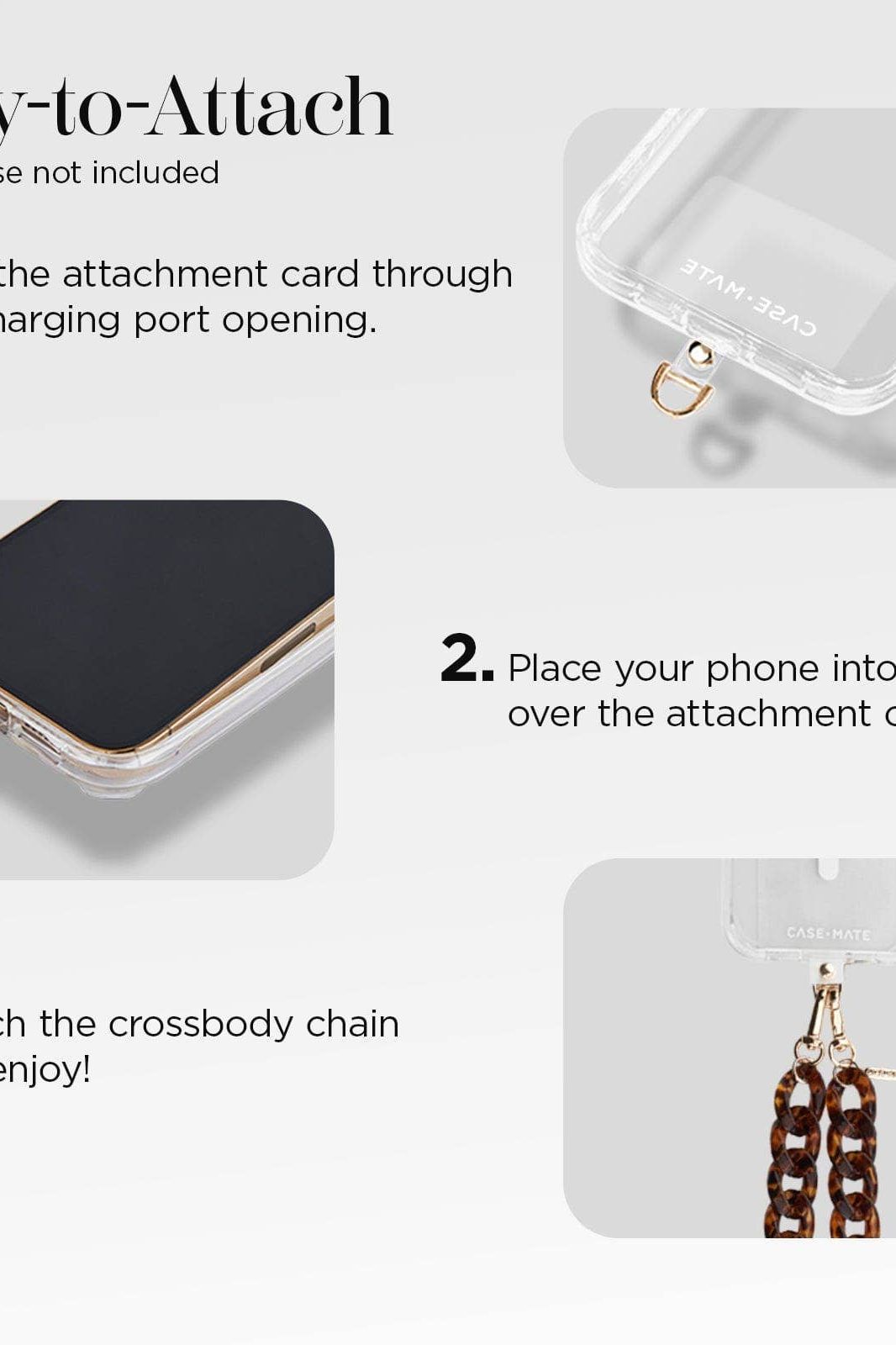 Tortoiseshell Chain Phone Crossbody