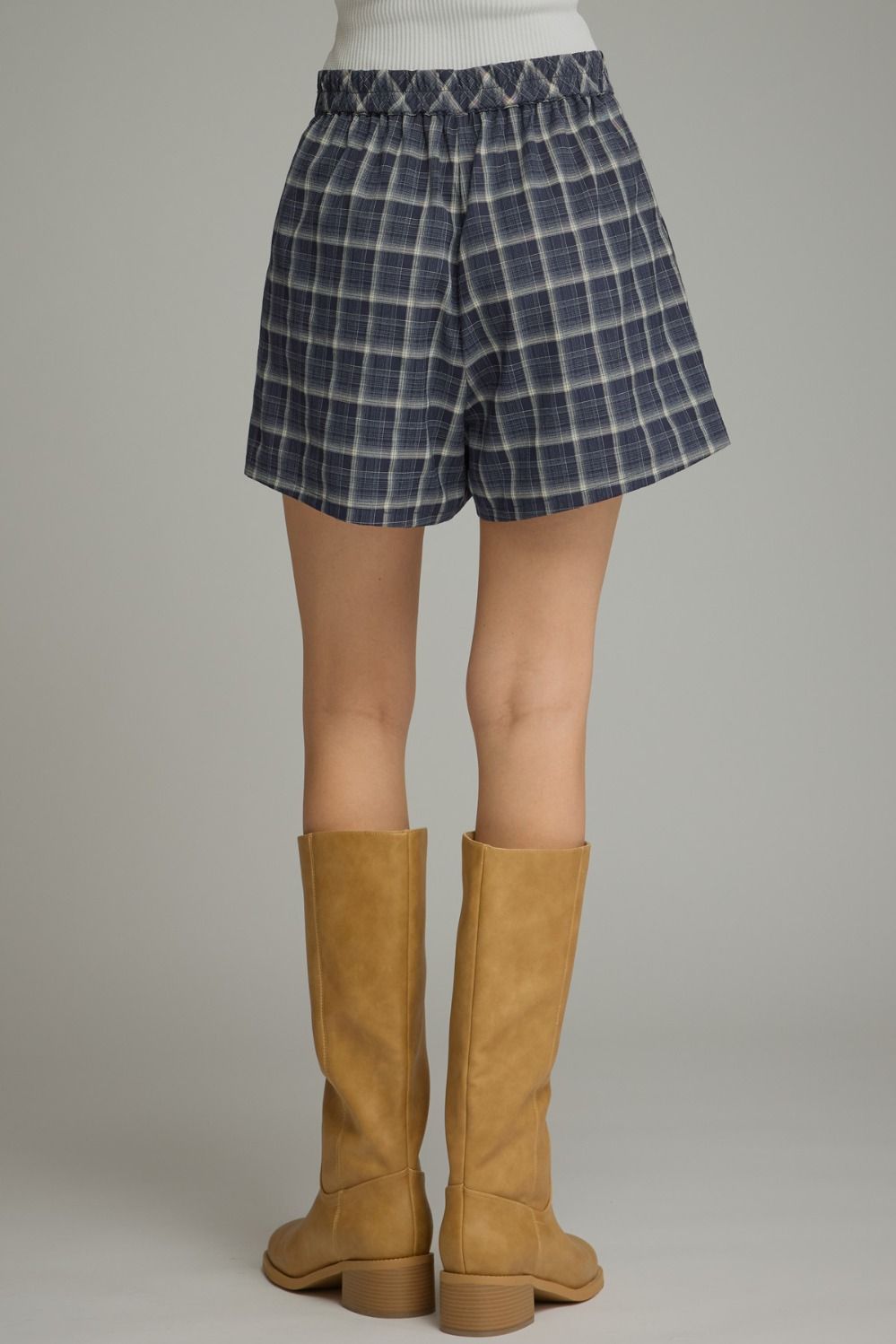 Plaid About You Plaid High Waisted Shorts