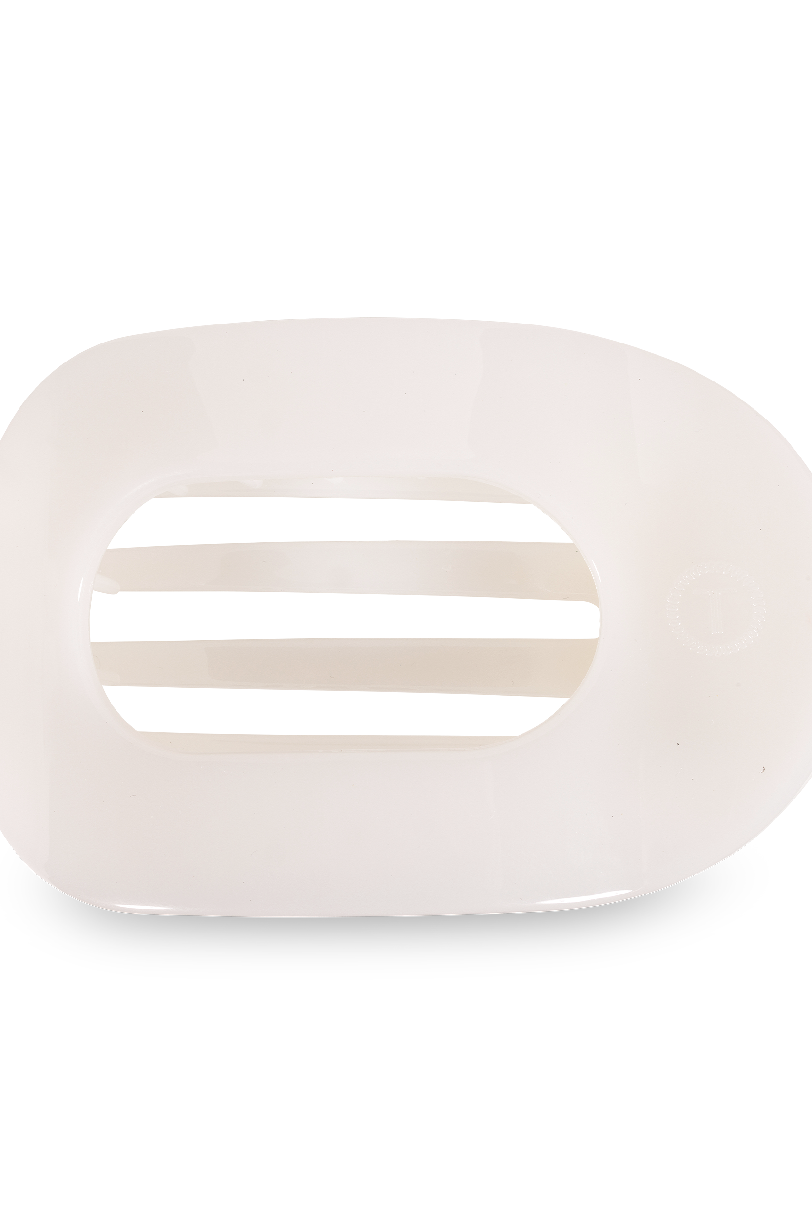 Round Flat Hair Clip | Large | Coconut White