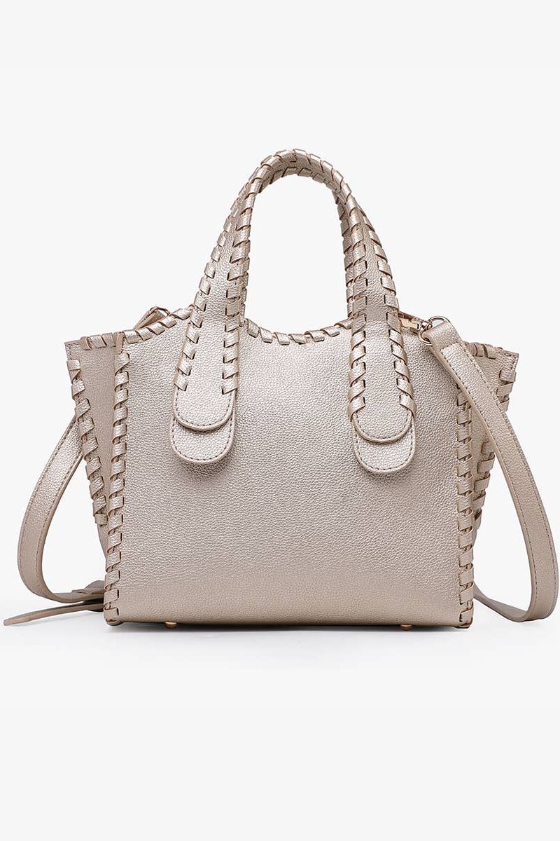 Marla Whipstitch Shaped Satchel