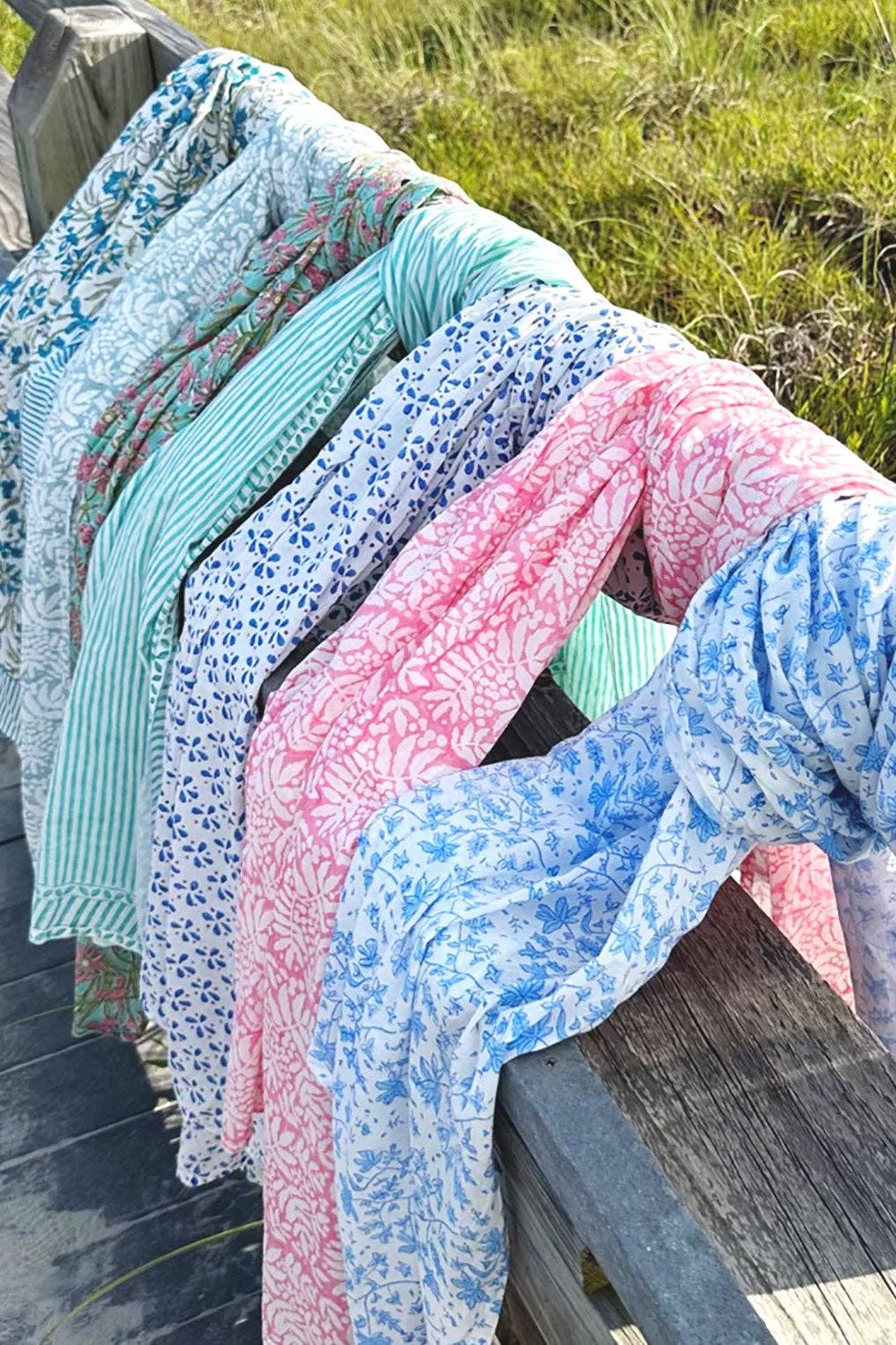 Whimsy Floral Pareo in Sorrento Blue