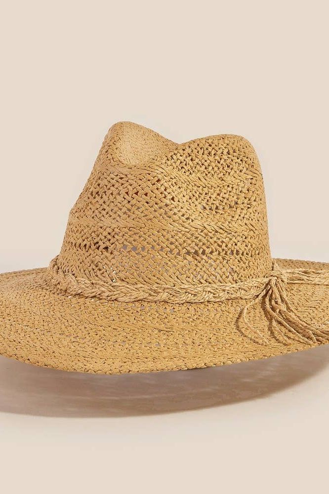 Braided Rope Band Straw Hat