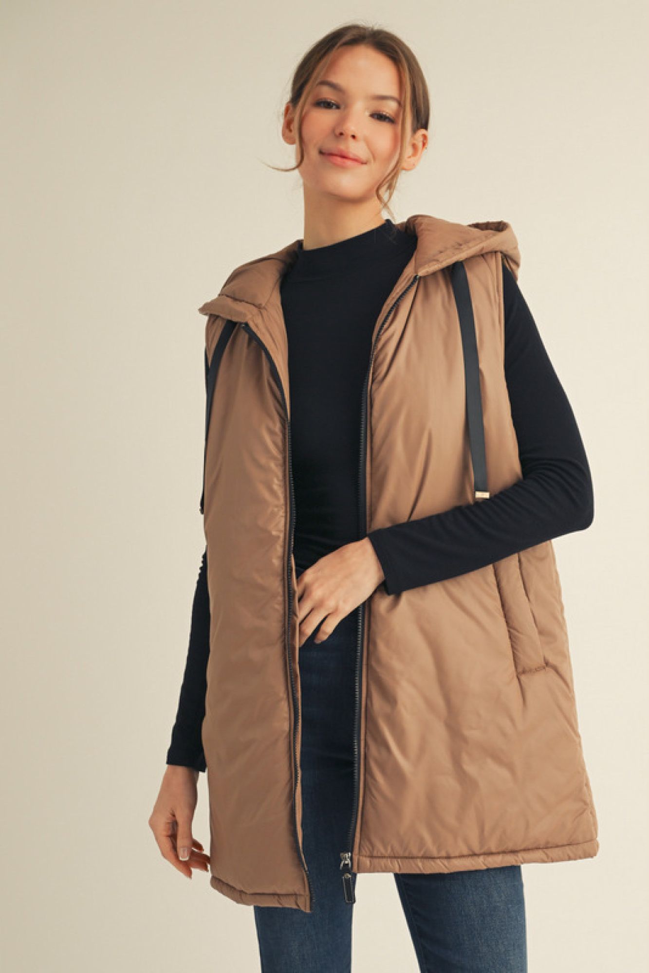 Full Zip Silky Soft Hoodie Vest