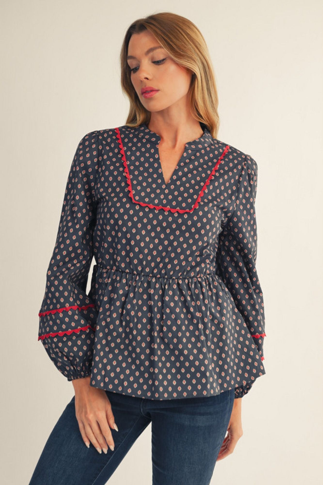 Frannie Floral Peplum Top