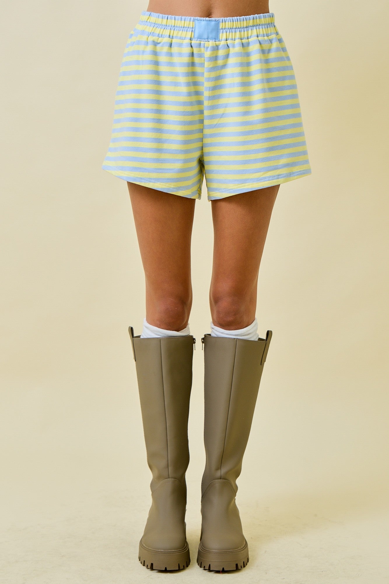 Striped Terry Lounge Shorts