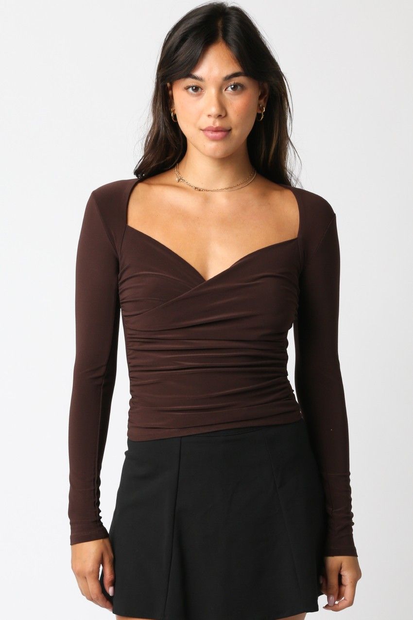 Raina Ruched Sweetheart Top