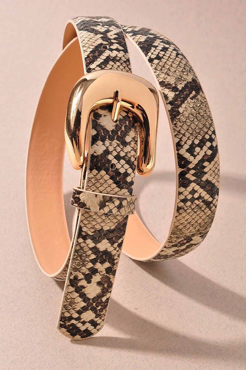 Organic Curve U-Buckle belt