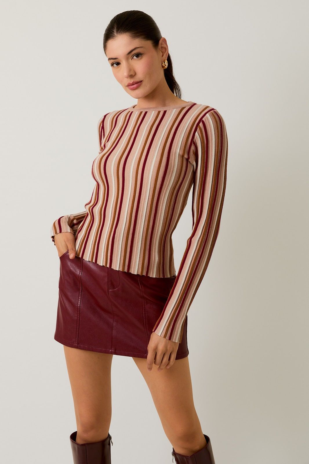 Stripe Knit Top