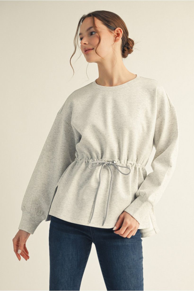 Scuba Sweatshirt with Tie Waist