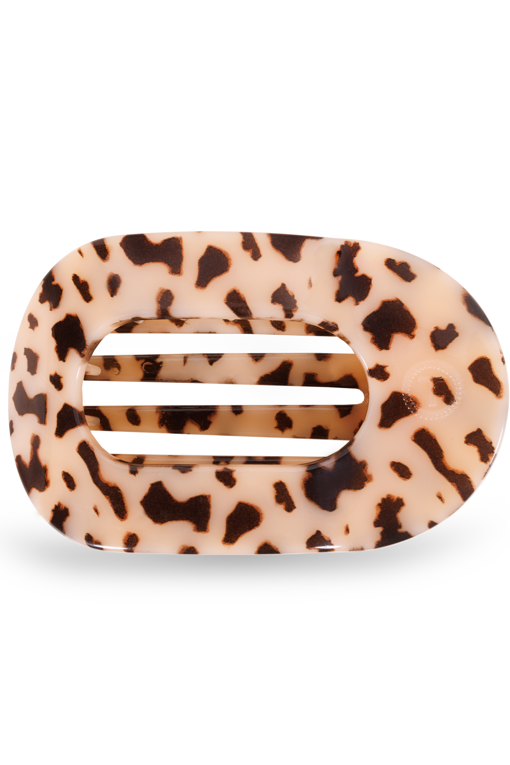 Round Flat Hair Clip | Medium | Blonde Tortoise