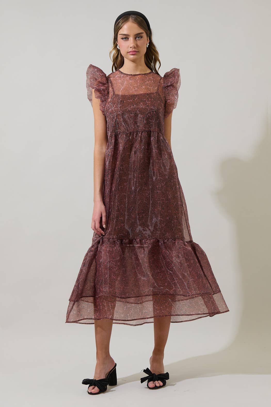 Mey Organza Roice Flutter Midi Dress