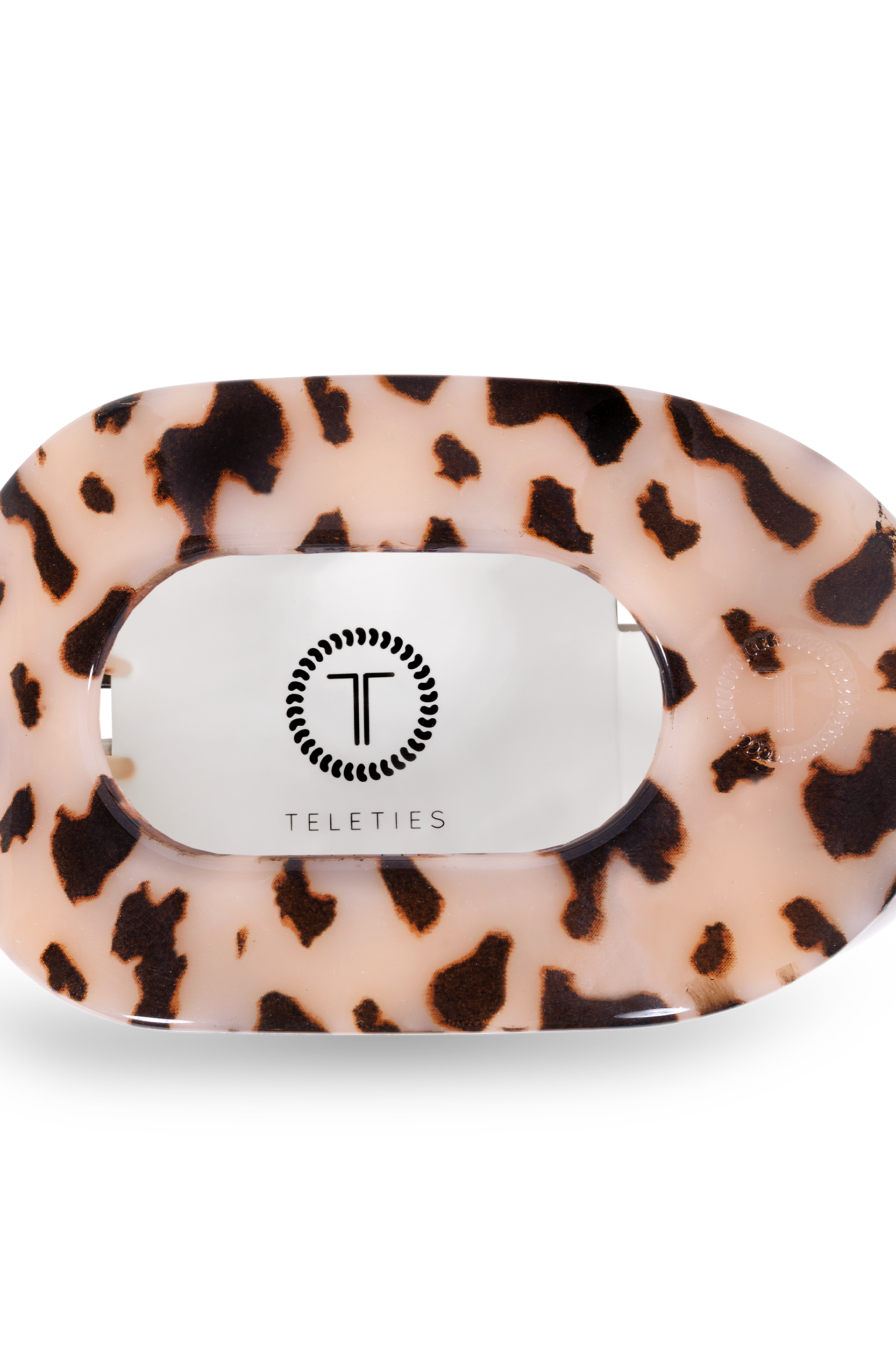 Round Flat Hair Clip | Large | Blonde Tortoise