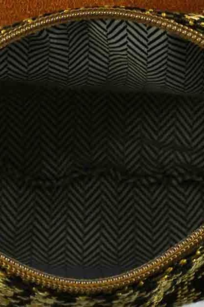 Houndstooth Mini Crossbody Bag