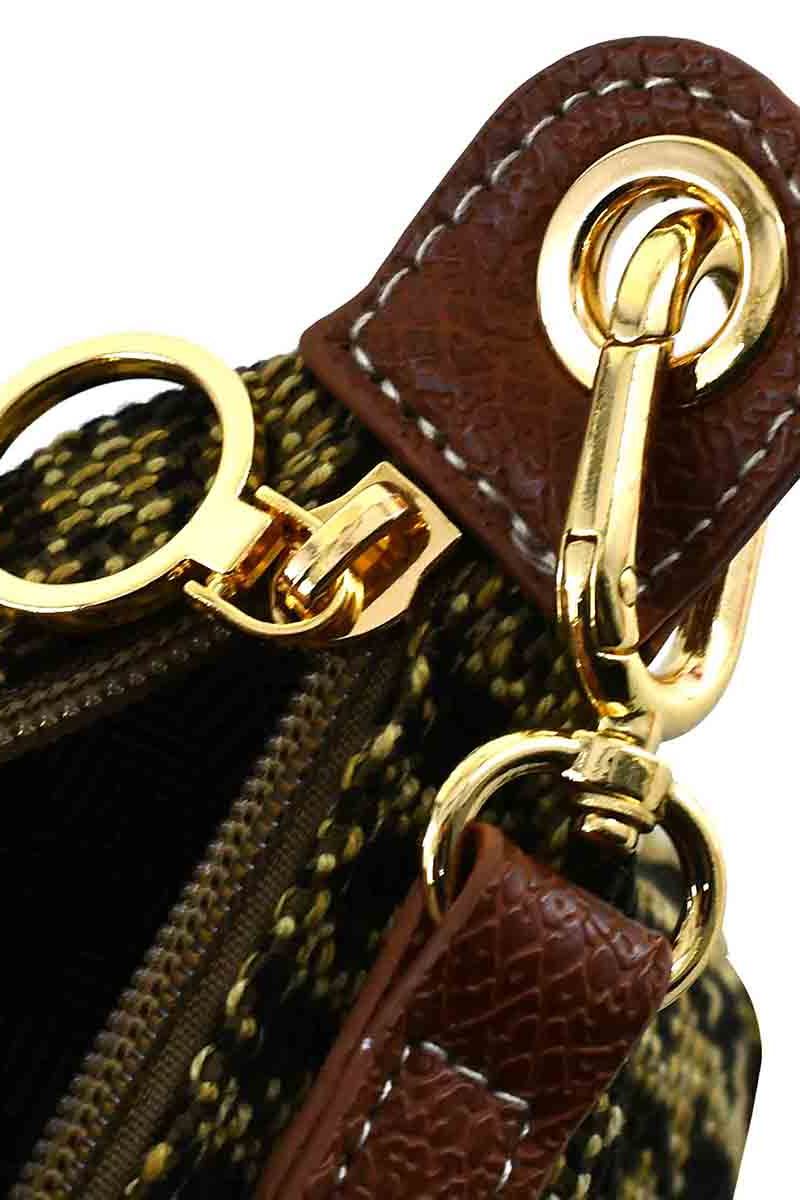 Houndstooth Mini Crossbody Bag