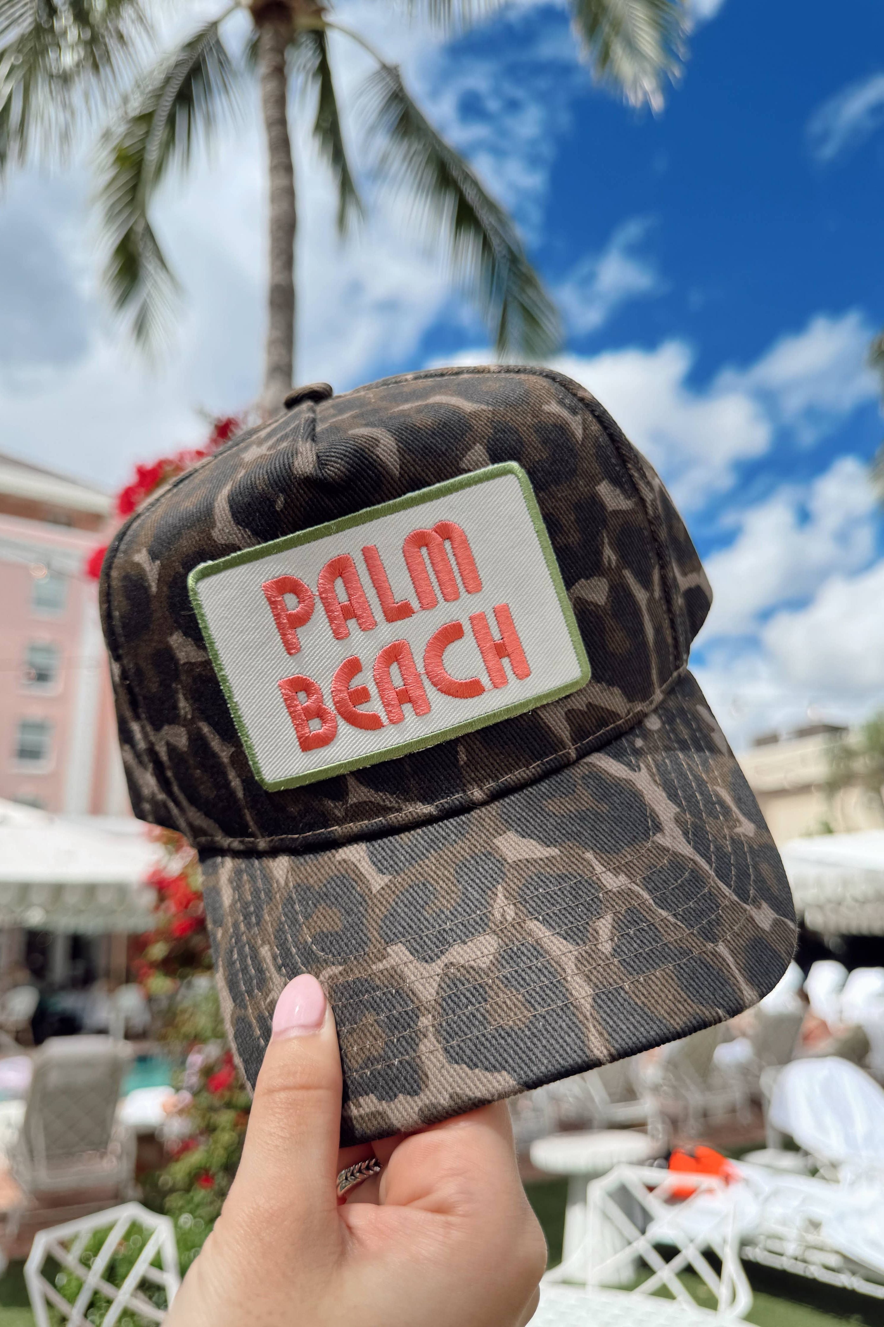 Palm Beach - Leopard Vintage Trucker Hat