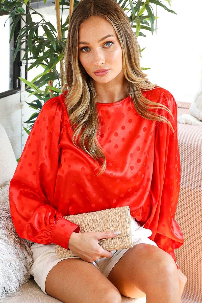 Dot Satin Blouse