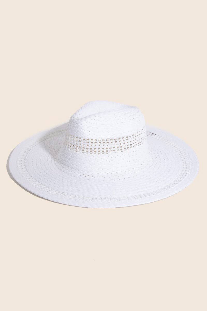 Boho Flat Brim Straw Hat