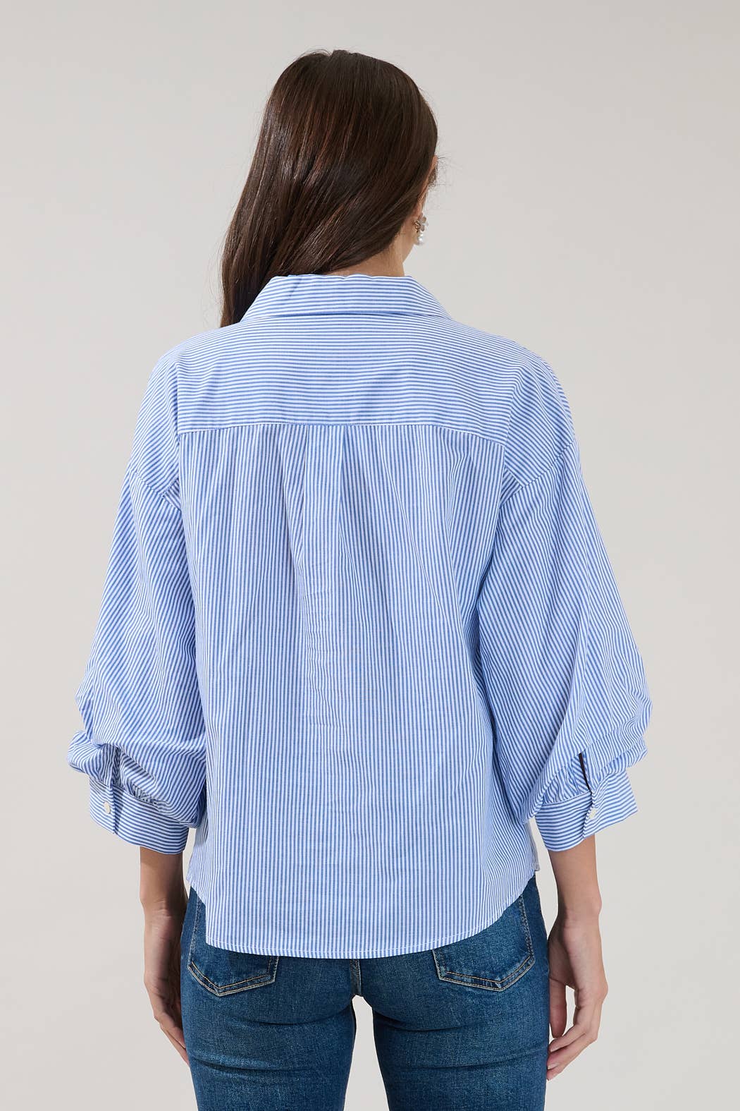 Tailored Take Blue Stripe Button Down Shirt