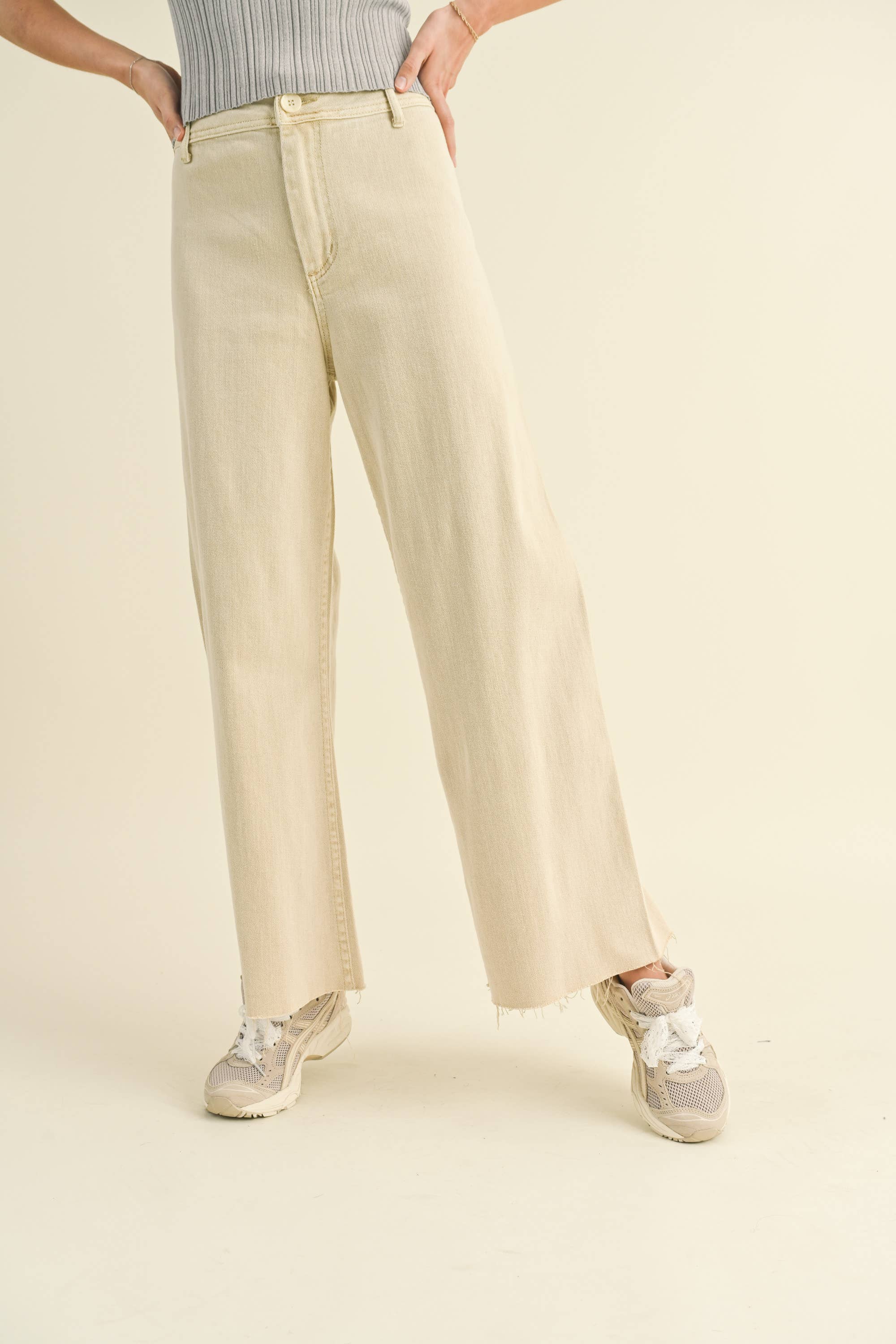 Straight Wide Denim Pants