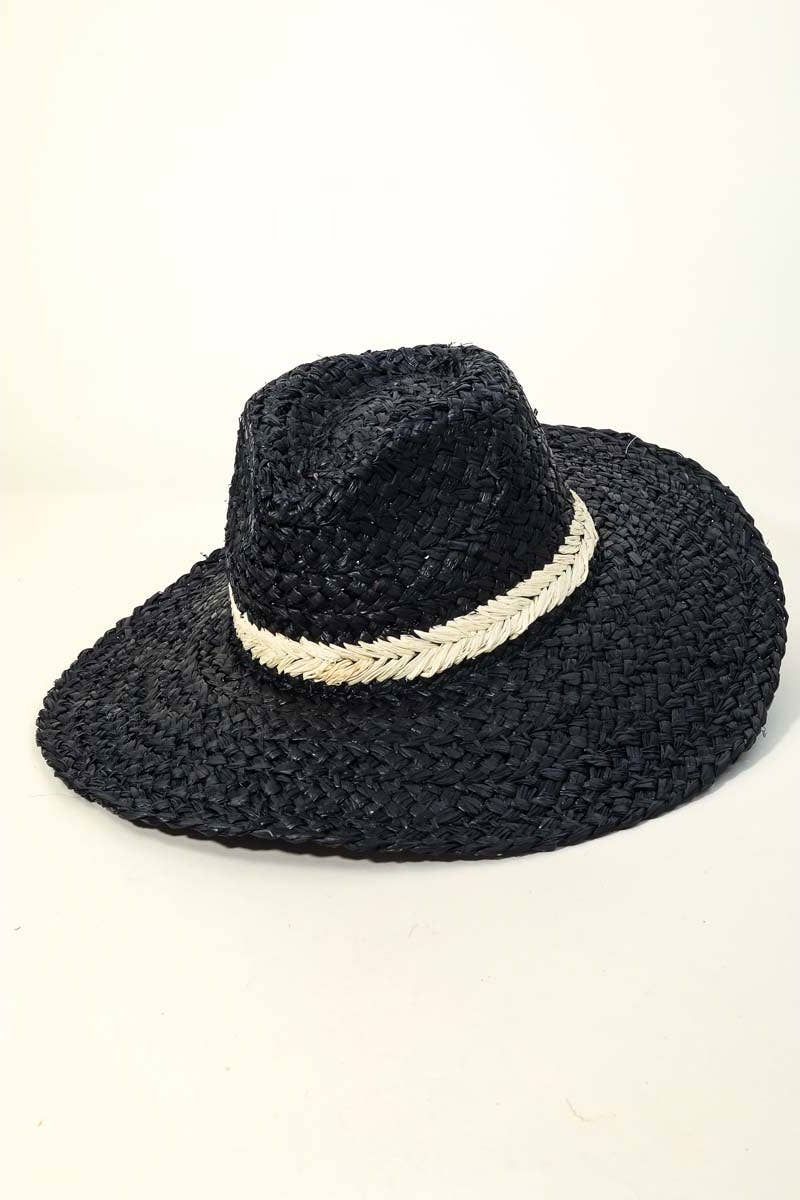 Braided Leaf Strap Straw Hat
