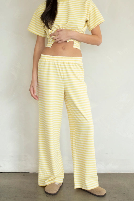 Golden Hour High-Waist Knit Lounge Pants