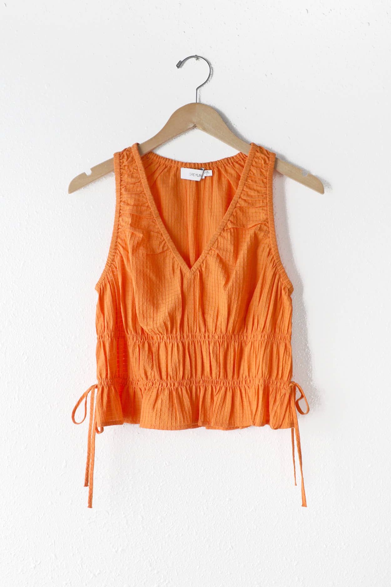 Whitney Textured Ruched Top