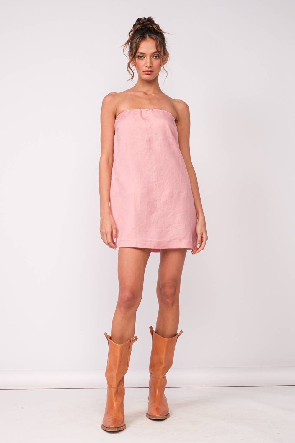 Sweet Escape Strapless Mini Dress with Elastic Back