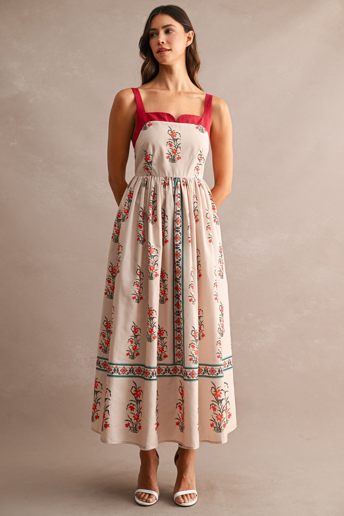 Stitched in Bloom Floral Embroidered Maxi Dress